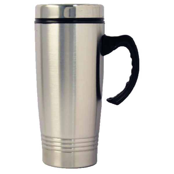 16 Oz. Stainless steel travel mug with plastic interior... from ASI 36988 Artek USA Inc