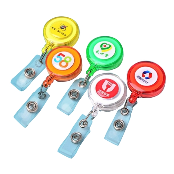 1.26" round ABS plastic retractable badge reel with 23" retractable cord.... from ASI 37218 Athena Promo (tm)