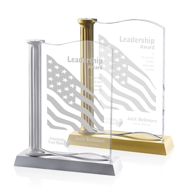 Stunning Resin Cast Base & Column complete with a glass engraving... from ASI 84592 St Regis Group / St Regis