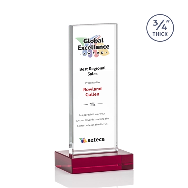 The Holmes Award features a Starfire Crystal mounted on a 0.75"... from ASI 84592 St Regis Group / St Regis