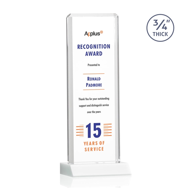 The Southport Award features a beveled Starfire Crystal with a White... from ASI 84592 St Regis Group / St Regis