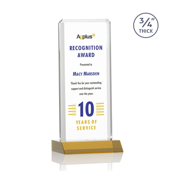 The Southport Award features a beveled Starfire Crystal with an Amber... from ASI 84592 St Regis Group / St Regis