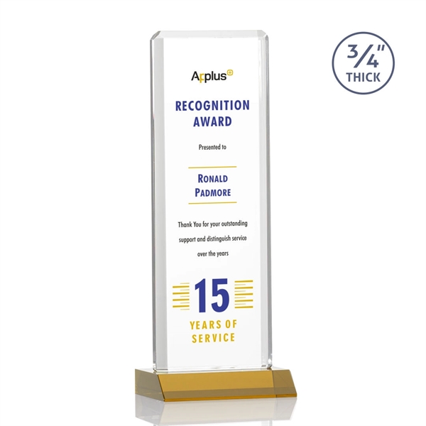 The Southport Award features a beveled Starfire Crystal with an Amber... from ASI 84592 St Regis Group / St Regis