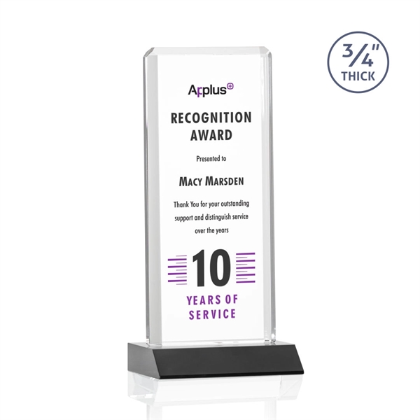 The Southport Award features a beveled Starfire Crystal with a Black... from ASI 84592 St Regis Group / St Regis