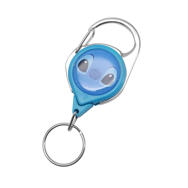 1.26" round ABS plastic retractable badge reel with carabiner clip.... from ASI 37218 Athena Promo (tm)