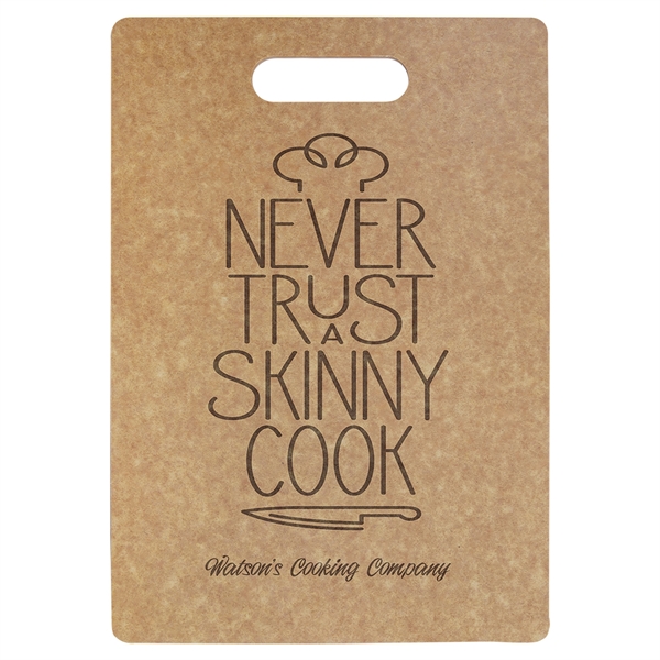 Eco Rectangle Cutting Board 9" x 6" made of wood fiber... from ASI 72657 Active Life Promo / Apres Ski Ingrain Promo