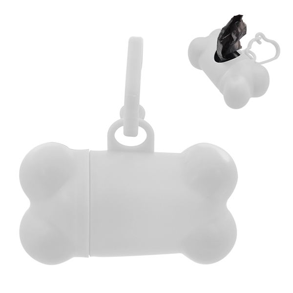 Bone shaped dog bag dispenser that attaches to a leash, belt... from ASI 61125 Hit Promotional Products / Hit®