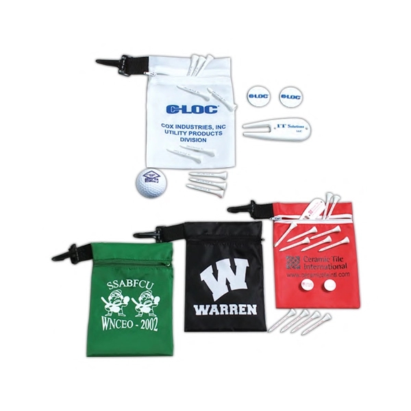Zipper pouch with balls, 5 tees and marker.... from ASI 63500 Jomar Industries Inc / Tee Line