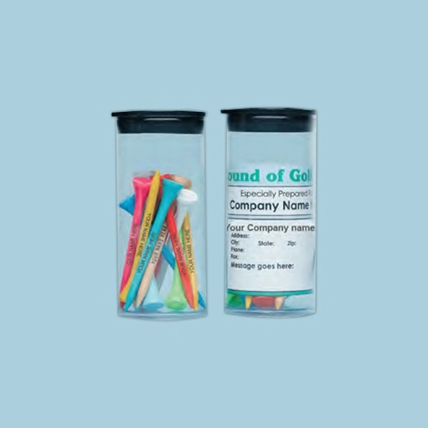 Golf tees in round container.... from ASI 63500 Jomar Industries Inc / Tee Line
