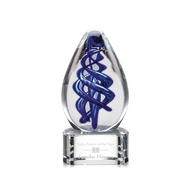 Hand blown 5" high art glass award on a clear or... from ASI 84592 St Regis Group / St Regis