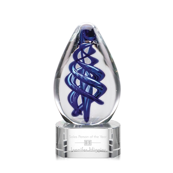 Hand blown 5" high art glass award on a clear or... from ASI 84592 St Regis Group / St Regis