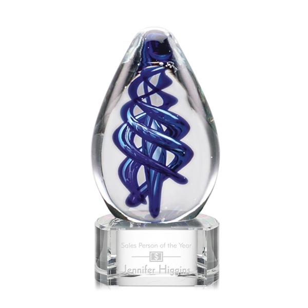 Hand blown 5" high art glass award on a clear or... from ASI 84592 St Regis Group / St Regis