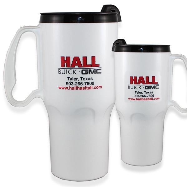 Travel mug with black lid, tapered bottom, 21 oz.... from ASI 35745 American Zebra Line/AZL