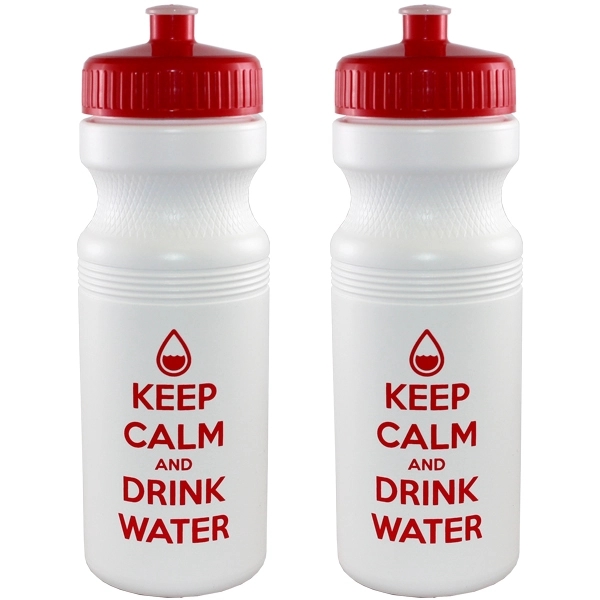 White bike / fitness bottle with 63mm push / pull lid.... from ASI 35745 American Zebra Line/AZL