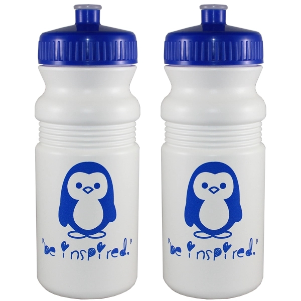 White bike / fitness bottle with 63mm push / pull lid.... from ASI 35745 American Zebra Line/AZL