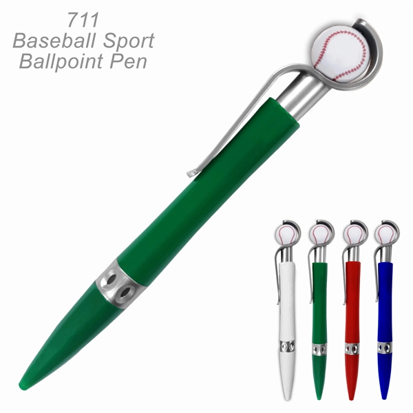 Baseball Sports Ballpoint Pen With Spinning Ball - Ready Inventory in... from ASI 45100 Chulani Promotional Products, Inc / Competitive Edge Innovations/Chulani