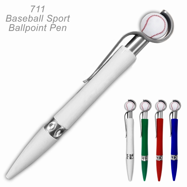 Baseball Sports Ballpoint Pen With Spinning Ball - Ready Inventory in... from ASI 45100 Chulani Promotional Products, Inc / Competitive Edge Innovations/Chulani