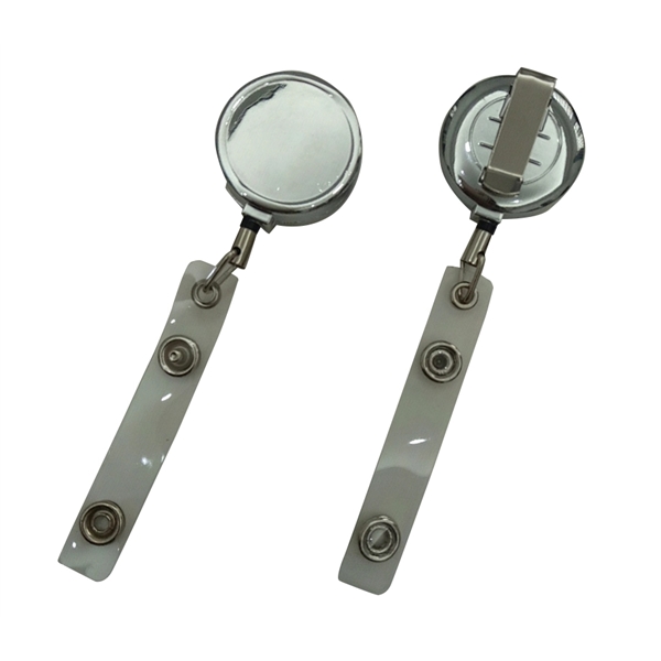 1.26" round metal retractable badge reel with 23" cord.... from ASI 37218 Athena Promo (tm)