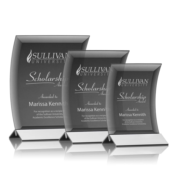 Dominga Award - Black/Silver 4"x6"... from ASI 84592 St Regis Group / St Regis