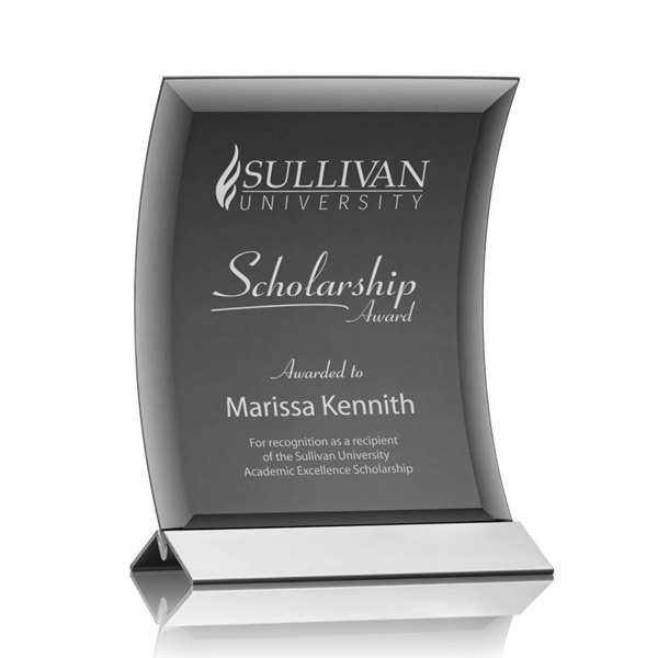 Dominga Award - Black/Silver 4"x6"... from ASI 84592 St Regis Group / St Regis