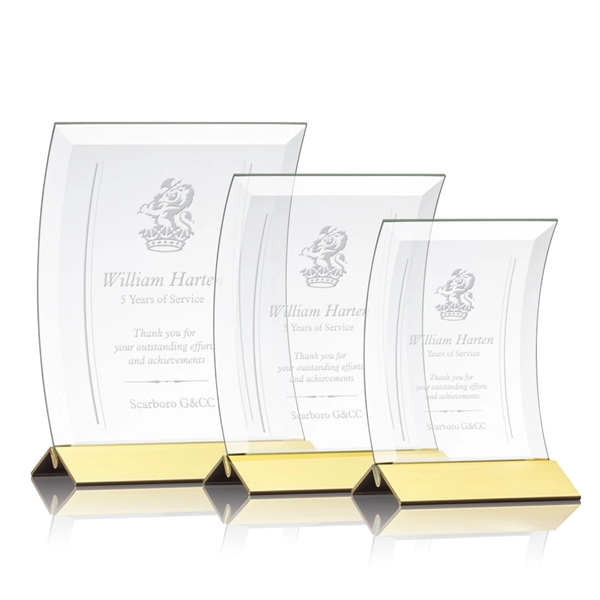 Dominga Award - Starfire/Gold 4"x6"... from ASI 84592 St Regis Group / St Regis