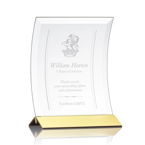 Dominga Award - Starfire/Gold 4"x6"... from ASI 84592 St Regis Group / St Regis