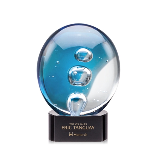 Hand blown art glass award, 4 1/2" High, on a clear... from ASI 84592 St Regis Group / St Regis