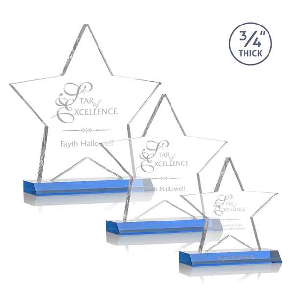 Beautiful 3/4" thick Optical crystal star shape award mounted on a... from ASI 84592 St Regis Group / St Regis