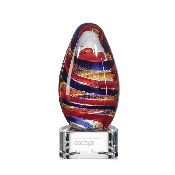 Hand blown work of art egg shape award with a complimenting... from ASI 84592 St Regis Group / St Regis