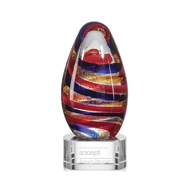 Hand blown work of art egg shape award with a complimenting... from ASI 84592 St Regis Group / St Regis