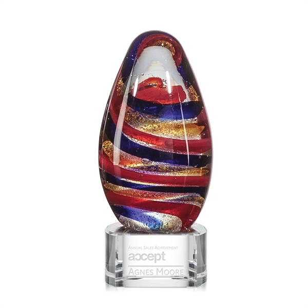 Hand blown work of art egg shape award with a complimenting... from ASI 84592 St Regis Group / St Regis