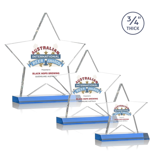 Optical crystal star shape award on a Sky Blue optical crystal... from ASI 84592 St Regis Group / St Regis