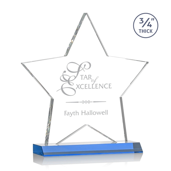 Beautiful 3/4" thick Optical crystal star shape award mounted on a... from ASI 84592 St Regis Group / St Regis