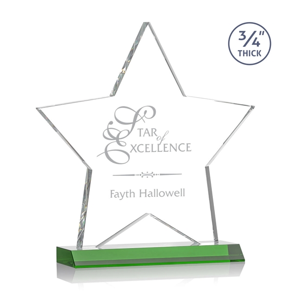 Beautiful 3/4" thick Optical crystal star shape award mounted on a... from ASI 84592 St Regis Group / St Regis