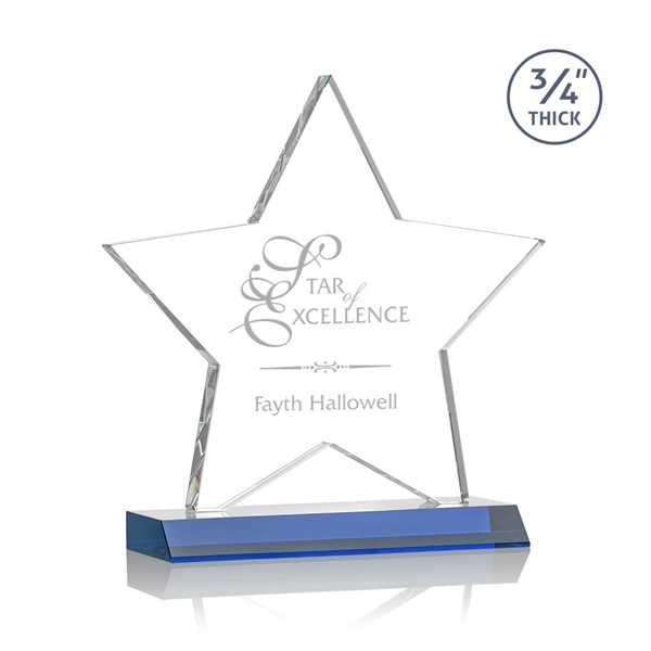 Beautiful 3/4" thick Optical crystal star shape award mounted on a... from ASI 84592 St Regis Group / St Regis