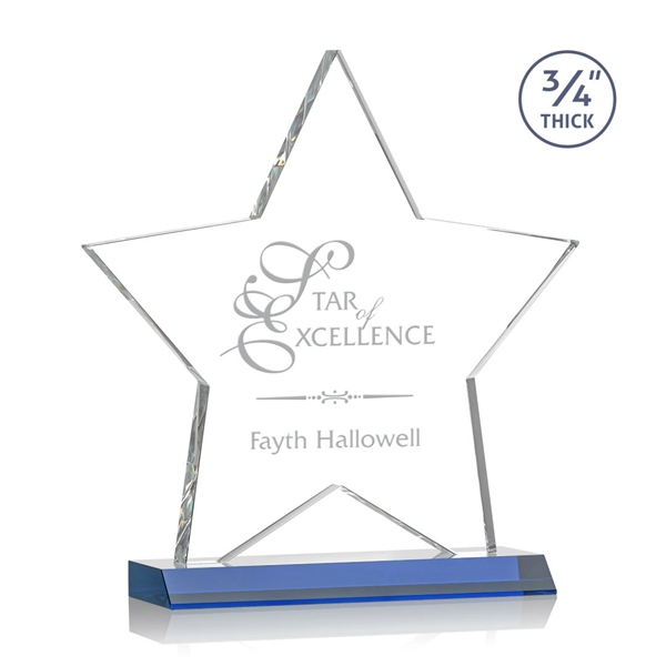 Beautiful 3/4" thick Optical crystal star shape award mounted on a... from ASI 84592 St Regis Group / St Regis