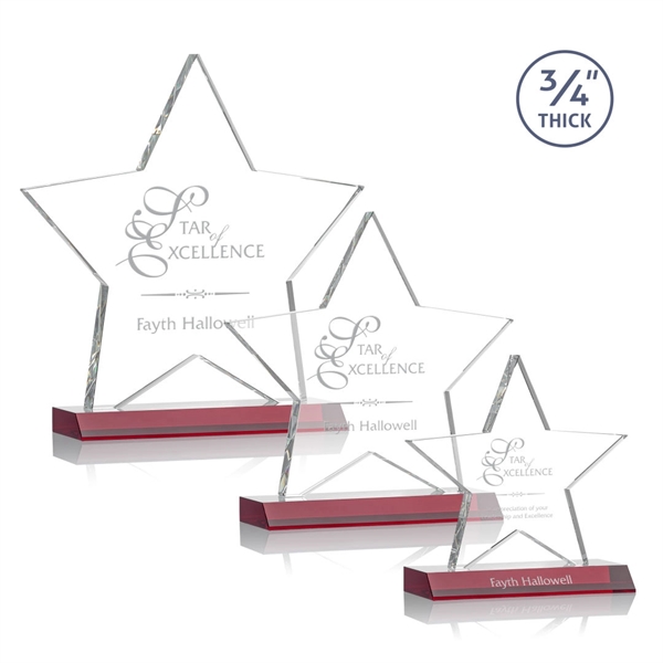 Beautiful 3/4" thick Optical crystal star shape award mounted on a... from ASI 84592 St Regis Group / St Regis