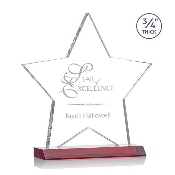 Beautiful 3/4" thick Optical crystal star shape award mounted on a... from ASI 84592 St Regis Group / St Regis