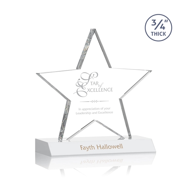 Beautiful 3/4" thick Optical crystal star shape award mounted on a... from ASI 84592 St Regis Group / St Regis