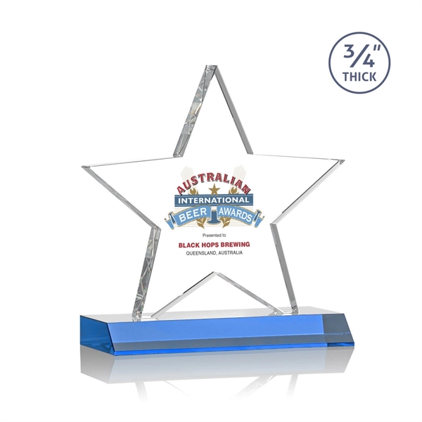 Optical crystal star shape award on a Sky Blue optical crystal... from ASI 84592 St Regis Group / St Regis