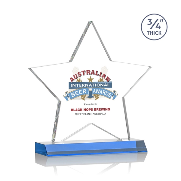 Optical crystal star shape award on a Sky Blue optical crystal... from ASI 84592 St Regis Group / St Regis