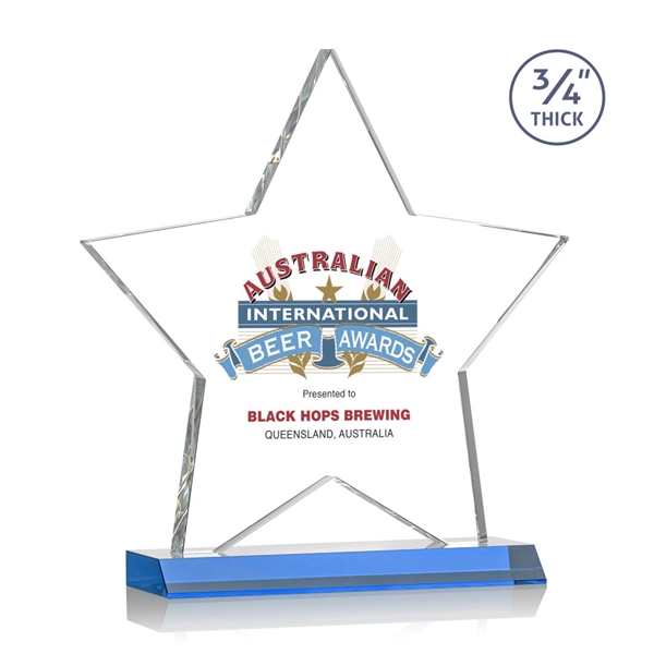 Optical crystal star shape award on a Sky Blue optical crystal... from ASI 84592 St Regis Group / St Regis