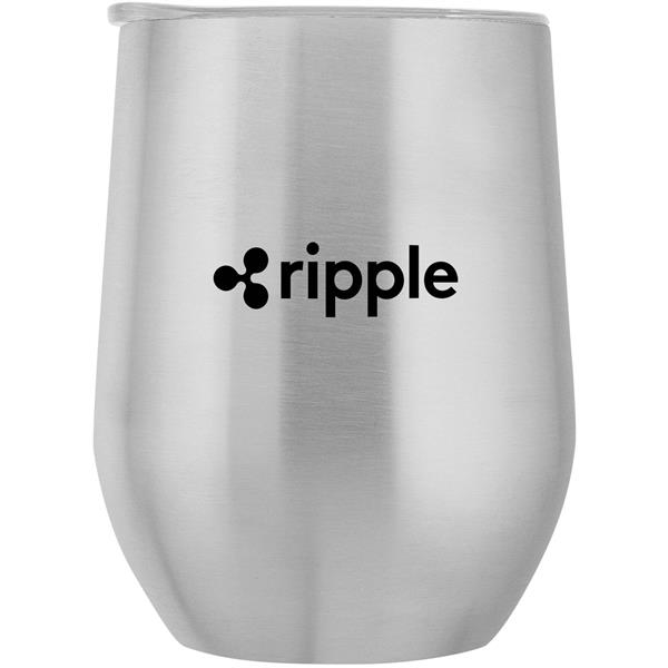 4.5" tall 12-ounce powder-coated 18/8 stainless steel insulated mug with copper... from ASI 43442 ZZ DROPPED - High Caliber Line USA