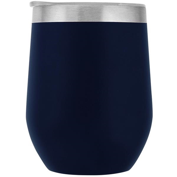 4.5" tall 12-ounce powder-coated 18/8 stainless steel insulated mug with copper... from ASI 43442 ZZ DROPPED - High Caliber Line USA