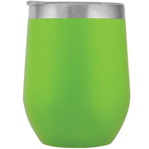 4.5" tall 12-ounce powder-coated 18/8 stainless steel insulated mug with copper... from ASI 43442 ZZ DROPPED - High Caliber Line USA