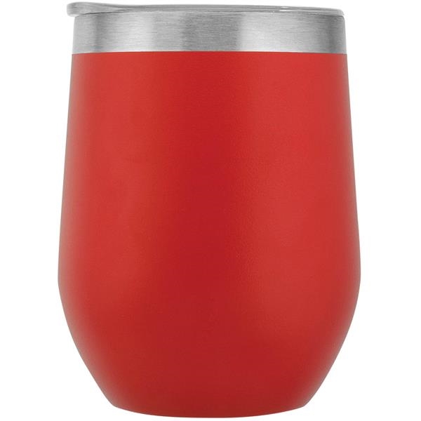 4.5" tall 12-ounce powder-coated 18/8 stainless steel insulated mug with copper... from ASI 43442 ZZ DROPPED - High Caliber Line USA