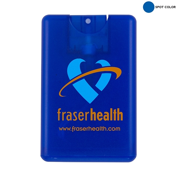 3 1/2" x 2 1/4" plastic credit card-sized 20ml antibacterial spray.... from ASI 62660 Innovation Line