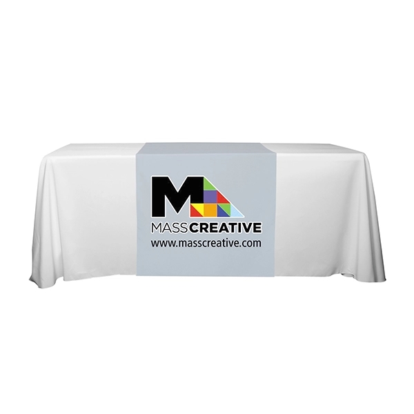 30"W x 60"L table runner made of polyester fabric with customization.... from ASI 62660 Innovation Line