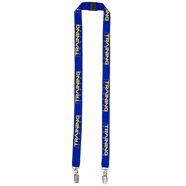 18" x 3/4" polyester lanyard with dual attachments and breakaway safety... from ASI 62660 Innovation Line