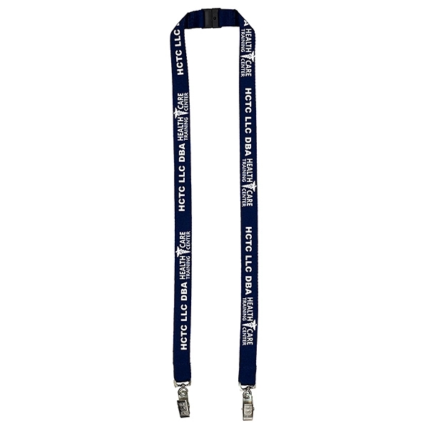 18" x 3/4" polyester lanyard with dual attachments and breakaway safety... from ASI 62660 Innovation Line